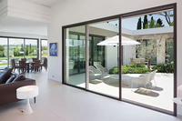 Puertas Plegables de Aleación de Aluminio Personalizadas a Precio de Fábrica, Marco Estrecho con Doble Vidrio para Villas, Seguras para Manos