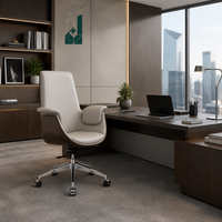 Chaise de bureau ergonomique de luxe à dossier haut en cuir, chaise de conférence réglable pour bureau, salle de réunion, lieu de travail