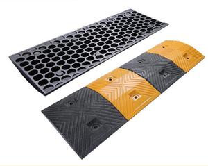 ยางชะลอความเร็วสีดำเหลือง ขนาด 500*350*50 มม. สำหรับถนน ผลิตในจีน - Product Image 1