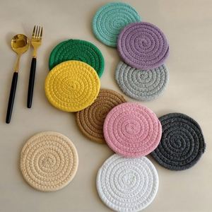 Heat Insulation Anti-scalding Round <b>Cloth</b> <b>Table</b> Mat Eco-friendly Modern Coaster Plate for Dining - Product Image 2