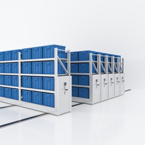 رف تخزين متنقل فولاذية رفوف تخزين كهربائية متحركة مستودع سوبر ماركت - Product Image 4