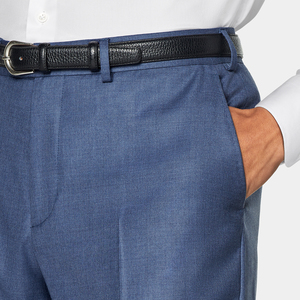 <span class=keywords><strong>Pantalones</strong></span> Casuales de Trabajo para Hombre Leonmeory, de Lona, Transpirables, Ligeros, de Verano, Corte Recto, Cintura Media, Cierre de Cremallera Frontal - Product Image 3