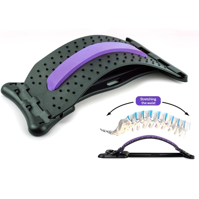 Custom Back Stretch Multi-Level Support EVA Lower and Upper Back Massager for Back Relief