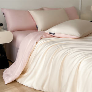 2025 nuova luce di lusso stampato biancheria da letto <span class=keywords><strong>in</strong></span> <span class=keywords><strong>seta</strong></span> lavata Set Cool Feeling <span class=keywords><strong>copripiumino</strong></span> 4 pezzi tra cui trapunta lenzuola all'ingrosso - Product Image 2