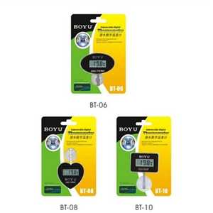 BOYU มิเตอร์วัดความชื้นดิจิทัล,เซนเซอร์วัดอุณหภูมิ LCD สำหรับตู้ปลา - Product Image 6