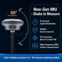 Récepteur GNSS RTK portable avec nouvelle navigation inertiale, prise en charge de toutes les constellations, système Linux pour équipement de relevé sur le terrain