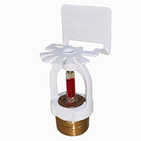 Tête d'incendie à réaction spéciale pour paroi latérale DN15 K80 en laiton peint blanc 68°C Q5 avec bulbe en verre rouge flexible - HONGAN OEM