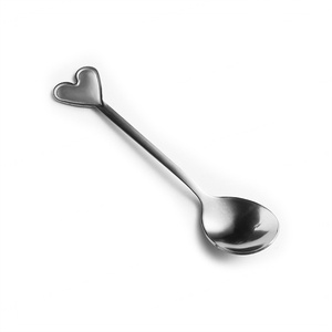 Factory Directly Supply Heart Shape Round Custom Metal Stainless Steel Silver Soup <b>Spoon</b> - Product Image 6