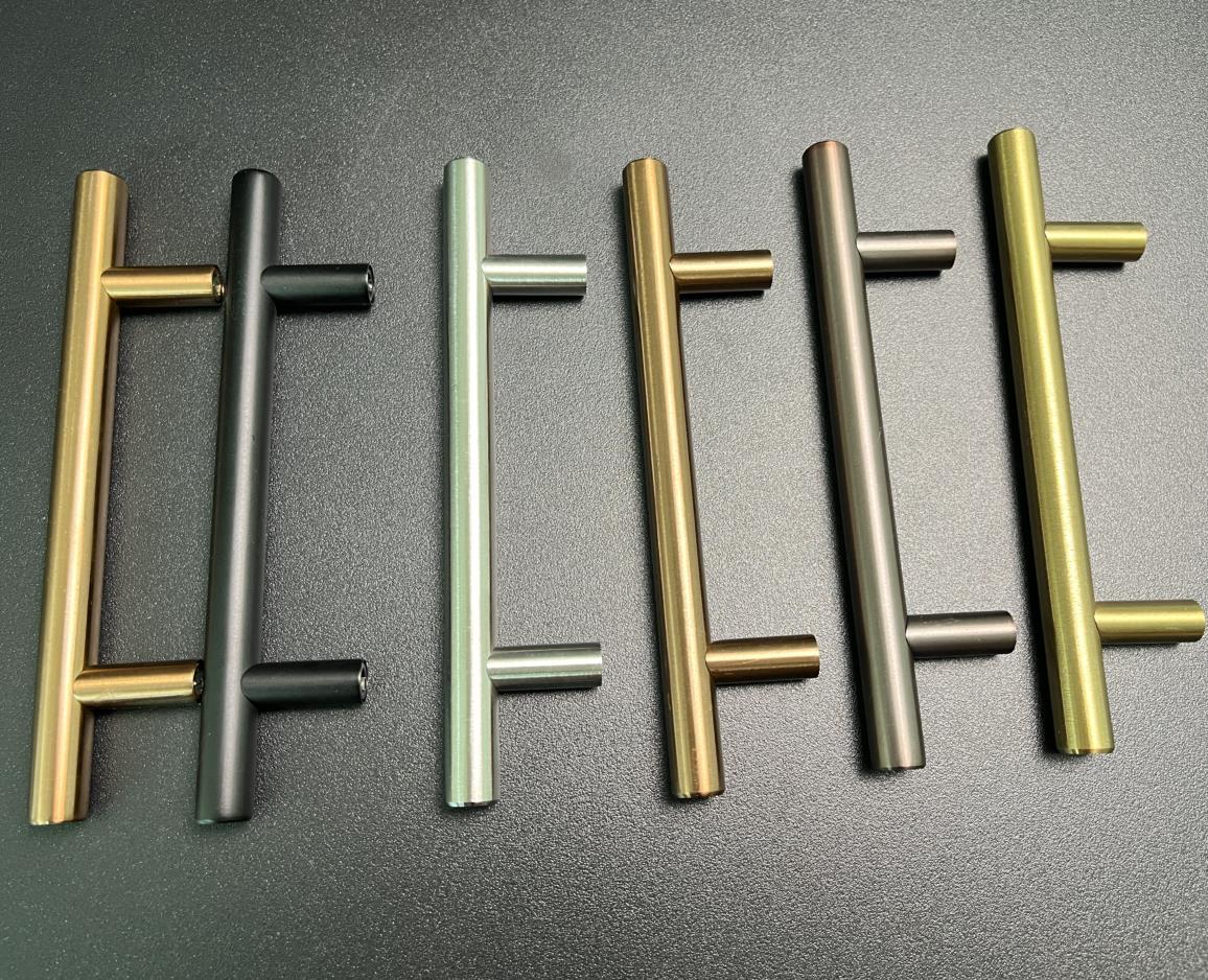 Матовые латунные ручки для шкафа, Т-образные ручки для межкомнатных дверей, латунная дверная ручка