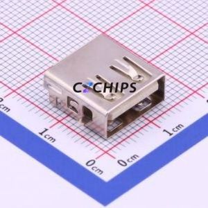 U-A-24SD-W-1 USB Connector Through hole Component (THT) Connector Type-A USB 2.0 Female Sink Board - Product Image 1