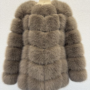 Giacca da donna con <span class=keywords><strong>collo</strong></span> rotondo in pelliccia sintetica - Product Image 1