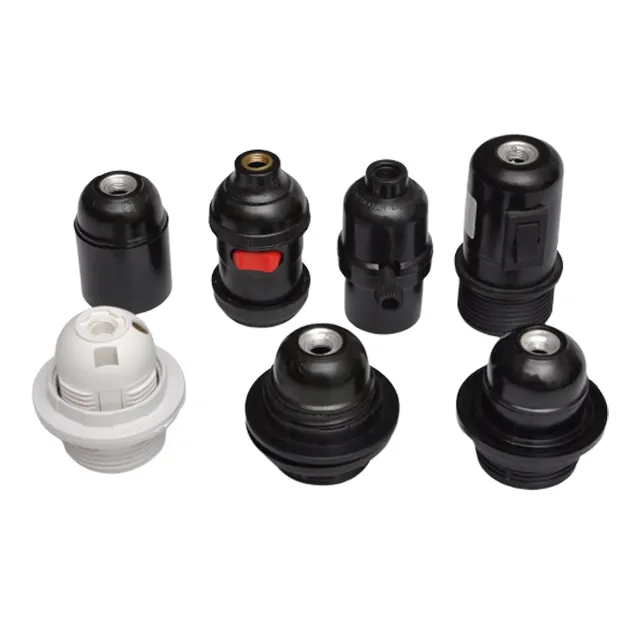 Best Price Black Bakelite Edison Lamp Holder E27 E26 Screw Plastic Light Bulb Socket