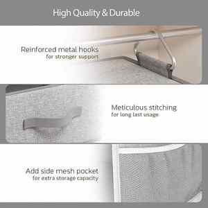 Hanging Multifunctional Closet Organizer with Storage <b>Shelves</b> and Hat Holder for Bathroom & Garage-Wall Mounted Design - Product Image 4