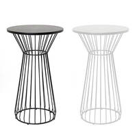 Fournisseur chinois de meubles de bar, table de bar et chaises avec base creuse en métal et plateau en marbre, table à jus moderne