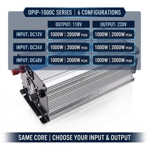 LEYU OPIP-1000C <span class=keywords><strong>Onduleur</strong></span> à onde sinusoïdale pure <span class=keywords><strong>1000</strong></span> Watts avec fonction <span class=keywords><strong>UPS</strong></span>, convertisseur CA 12 V vers 220 V, affichage numérique, pour situations d'urgence - Product Image 2