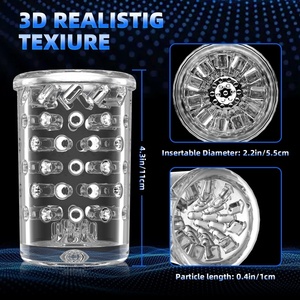 Espositore a LED impermeabile <span class=keywords><strong>Pussy</strong></span> <span class=keywords><strong>Pussy</strong></span> da uomo Stroker vibratore a ventaglio con spinta rotante dispositivo masturbatore maschio automatico - Product Image 6