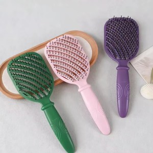 Juego de <span class=keywords><strong>cepillo</strong></span> de pelo para desenredar masaje rizado ducha de viaje con paleta de plástico de lujo con etiqueta privada personalizada con logotipo - Product Image 5