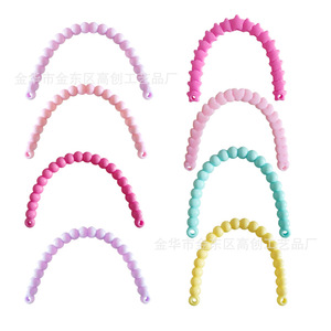 Children Plastic Beaded Handles Arc Shape For <b>Bag</b> <b>Replacement</b> <b>Straps</b> - Product Image 2