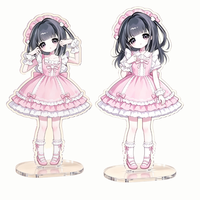 Support de figurine en acrylique personnalisé, dessin animé, anime, matériau transparent, impression sérigraphique couleur, découpe sur mesure, décoration intérieure, OEM ODM