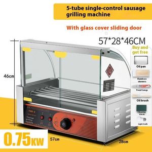 304 Stainless Steel Drum-type Electric <b>Heating</b> <b>Tube</b> Food Processing Countertop Sausage and Hot Dog Rolling Machine - Product Image 3