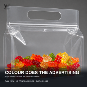 Clear Red Lentil <b>Bag</b> 28x18+4cm 11x7in Flat Bottom Pulse Legume Pouch <b>Zip</b> Bean Dal Packaging Zipper Split Pea Chickpea Supplier - Product Image 1