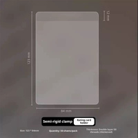 Étui de protection pour cartes de visite en PVC semi-rigide transparent avec logo personnalisé, 84x125mm, anti-poussière, anti-décoloration, protège les cartes