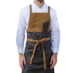 COMMUNIQUÉ En Gros Professionnel 100% COTON Bavoir Café Restaurant BBQ Étanche Tablier <span class=keywords><strong>De</strong></span> <span class=keywords><strong>Cuisine</strong></span> Avec Poche - Product Image 1