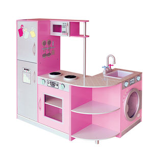 Offre Spéciale grand En bois Ensembles De Cuisine <span class=keywords><strong>jouet</strong></span> Pour enfants avec Réfrigérateur Et four - Product Image 4
