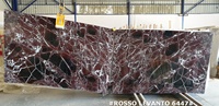 Dalles de marbre rouge Rosso Levanto 2025, épaisseur 20-30 mm, polies, pour sols et décorations de villas de luxe, fabriquées en Turquie