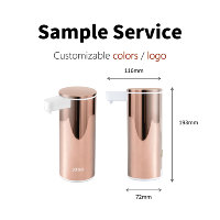 Distributeur automatique de savon liquide intelligent de style moderne pour cuisine et hôtel, en acier inoxydable 304, couleur or rose, avec capteur infrarouge, fabriqué directement par le fabricant
