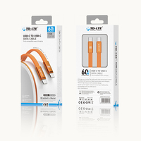 Kabel PD Grosir Berkualitas Tinggi Tipe-C 60W Pengisian Cepat Transfer Data 480Mbps Jalinan Nilon Konduktor Tembaga Murni USB Kamera