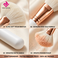 Lot de 7 pinceaux de maquillage professionnels, prêts pour FBA, vente en gros, poils véganes, pour correcteur et visage, étui de voyage, faible MOQ