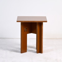 Tabouret carré en contreplaqué, design créatif, style nordique minimaliste moderne, petit tabouret en bois à monter soi-même, pour café et restaurant