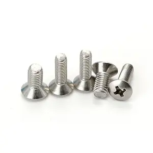 304# Stainless Steel DIN 966 Cross Recessed Raised Countersunk Head Screws