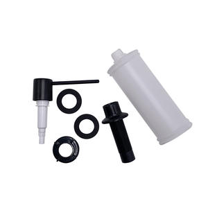 Distributeur de savon manuel en acier inoxydable, pompe murale 24-42 mm, design minimaliste avec bouteille en PE et tête de pulvérisation - Product Image 1