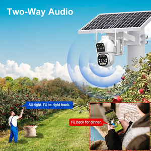 JideTech 4G EU PIR PTZ 2MP Cámara de vigilancia inalámbrica con panel solar para exteriores Compatible con detección humana Audio bidireccional Visión nocturna - Product Image 3