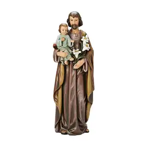 Casa su misura resina decorativa Jesus statua con bambini cattolica religiosa statua da resina artigianato