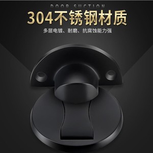 Door Stop <b>Floor</b> Mount 304 Stainless Steel Magnetic <b>Buffer</b> Modern Design Easy Installation For Glass Doors Bedroom - Product Image 2