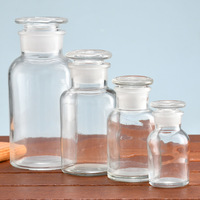Bouteille en verre marron transparent avec bouchon en liège, style apothicaire vintage, pour stockage de thé, contenances 60, 125, 250, 500, 1000 ml, vente en gros