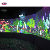 Système de jeu de projection murale interactif 3x2.2m LightweightHD Display Télécommande pour salles d'exposition