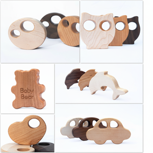 Mordedor de madera personalizado para bebé OEM/ODM directo de fábrica a precio bajo - Product Image 1