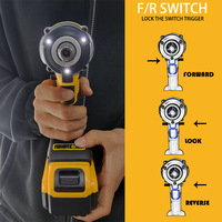 Clé à chocs électrique sans fil industrielle 21V rechargeable au lithium-ion sans balais, ensemble d'outils électriques OEM