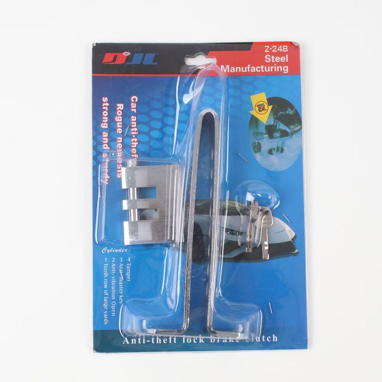 LCRTDS QY029 Universal Metal T-Shaped Car Security Brake Lock - Anti-Theft Steering Wheel Lock