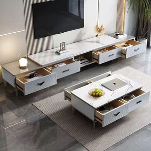 <span class=keywords><strong>Ensemble</strong></span> Table Basse et <span class=keywords><strong>Meuble</strong></span> <span class=keywords><strong>TV</strong></span> Moderne de Luxe Léger, Haut de Gamme, Extensible, Prix Usine, Vente en Gros - Product Image 2