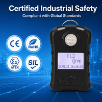 HIREP Detektor Gas Klorin CL2 Elektrokimia Portabel Monitor Keamanan Industri Genggam Penganalisis Bahan Beracun IP66 ATEX CE Alarm