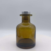 Bouteille de parfum pour la maison en gros, 125 ml, vert olive, verre transparent, bouteille vide pour diffuseur à roseaux, bouteilles de diffuseur en verre