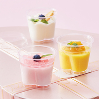 Mingyu Hot Selling PS Cangkir Mousse Dessert & Puding Bentuk Hati Transparan 5 oz Hari Valentine Natal
