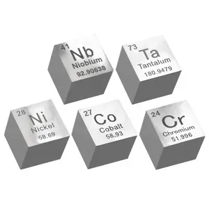 TITST-cubo de niobio y cobalto, 10x10x10mm, Cubo de cromo y níquel, tabla periódica de elementos