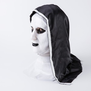 Halloween Day Party Dance Prop Máscara Scary Conjuring 2 <span class=keywords><strong>Nun</strong></span> Makeup Mueca Cara Cubierta para escenas de películas de miedo - Product Image 2