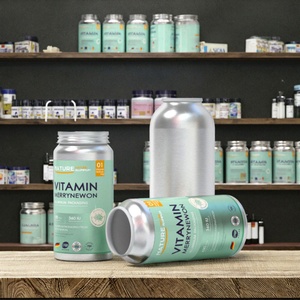 Premium Capsule Jar Aluminum Bottle with Seal for Supplement Capsule <b>Container</b> Meta <b>Pill</b> <b>Container</b> Box Packaging - Product Image 2